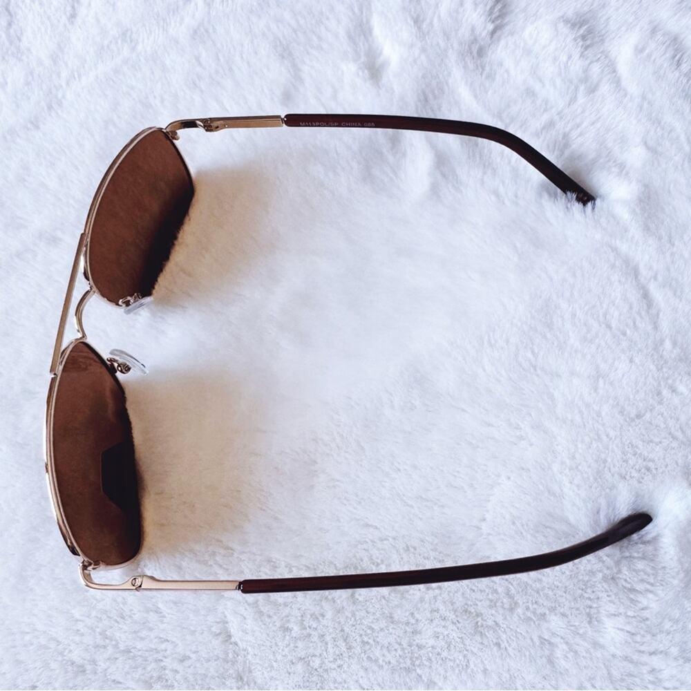 Tessa Brown Rectangular Polarized Sunglasses - Picture 10 of 13
